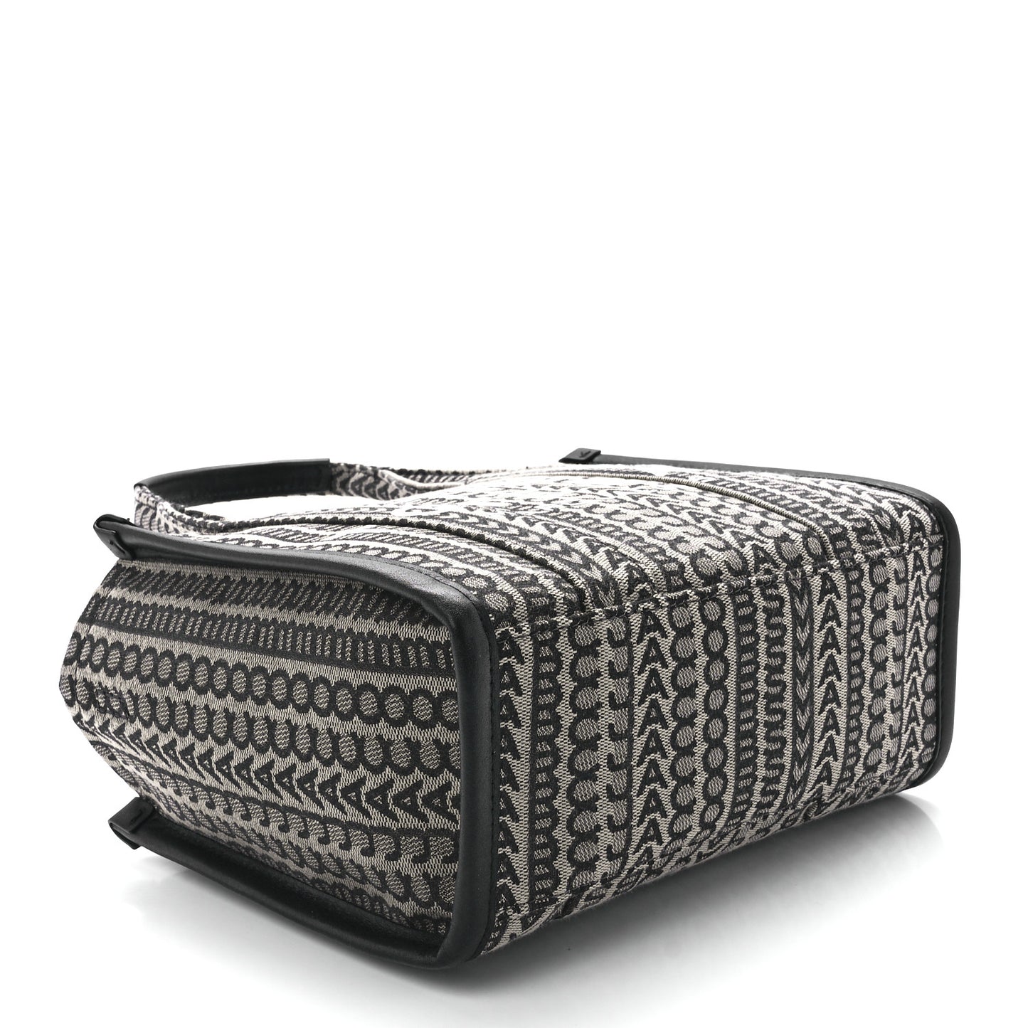 Cotton Jacquard Monogram Mini The Traveler Tote Bag Beige Multicolor