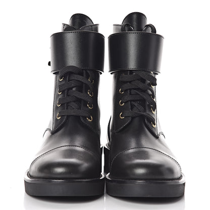 Louis Vuitton Calfskin Wonderland Ranger Boots 36 Black 2 of 10