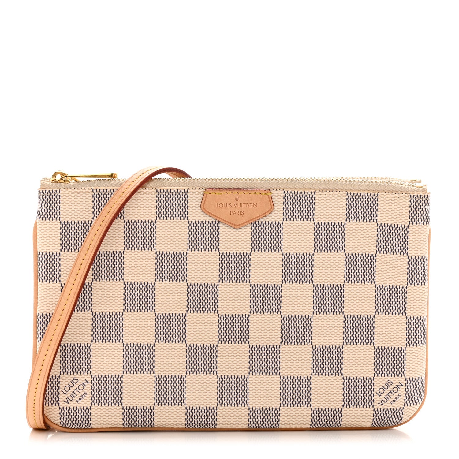 Louis Vuitton Damier Azur Double Zip Pochette 1 of 17