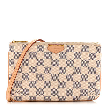 Louis Vuitton Damier Azur Double Zip Pochette 1 of 17