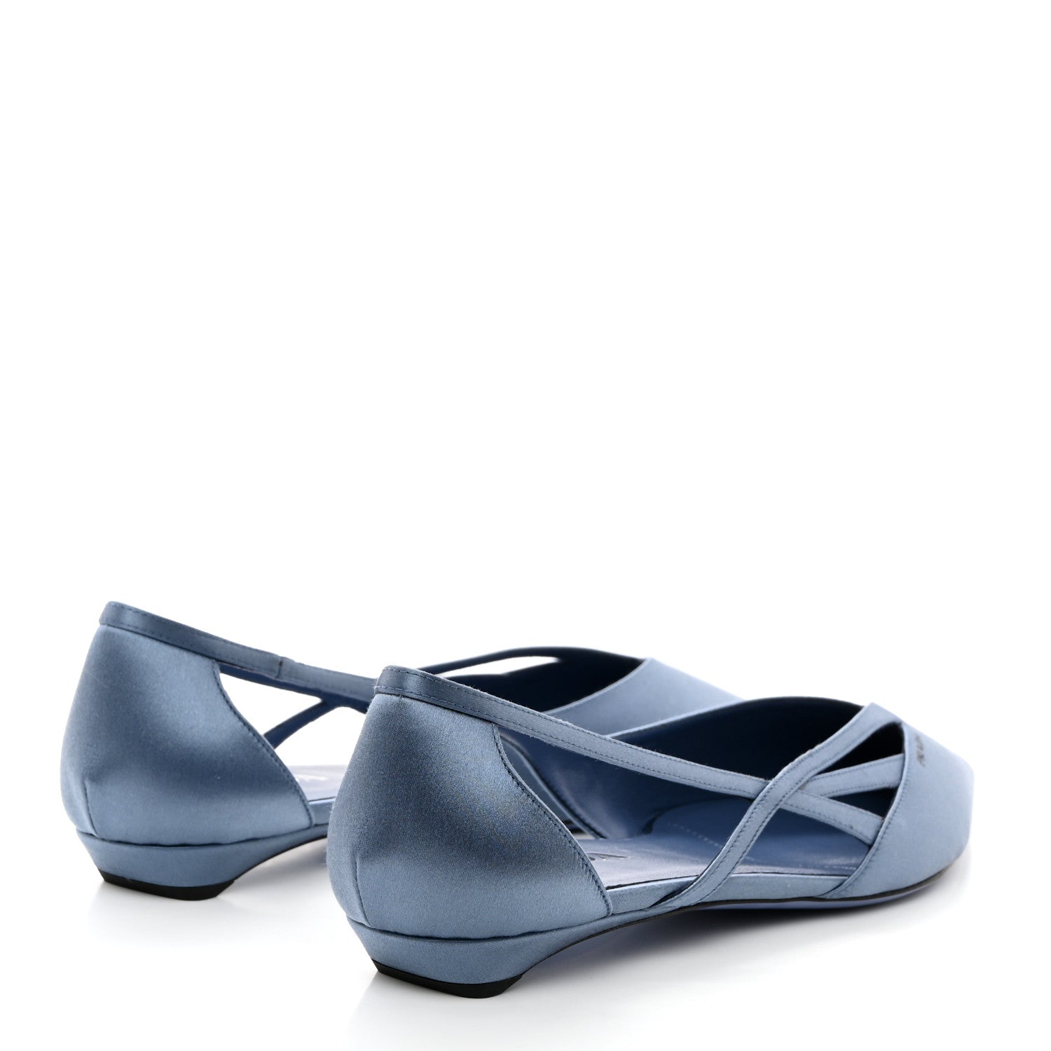 Prada Satin Cut-Out Ballerina Flats 40 Pervinca 4 of 8