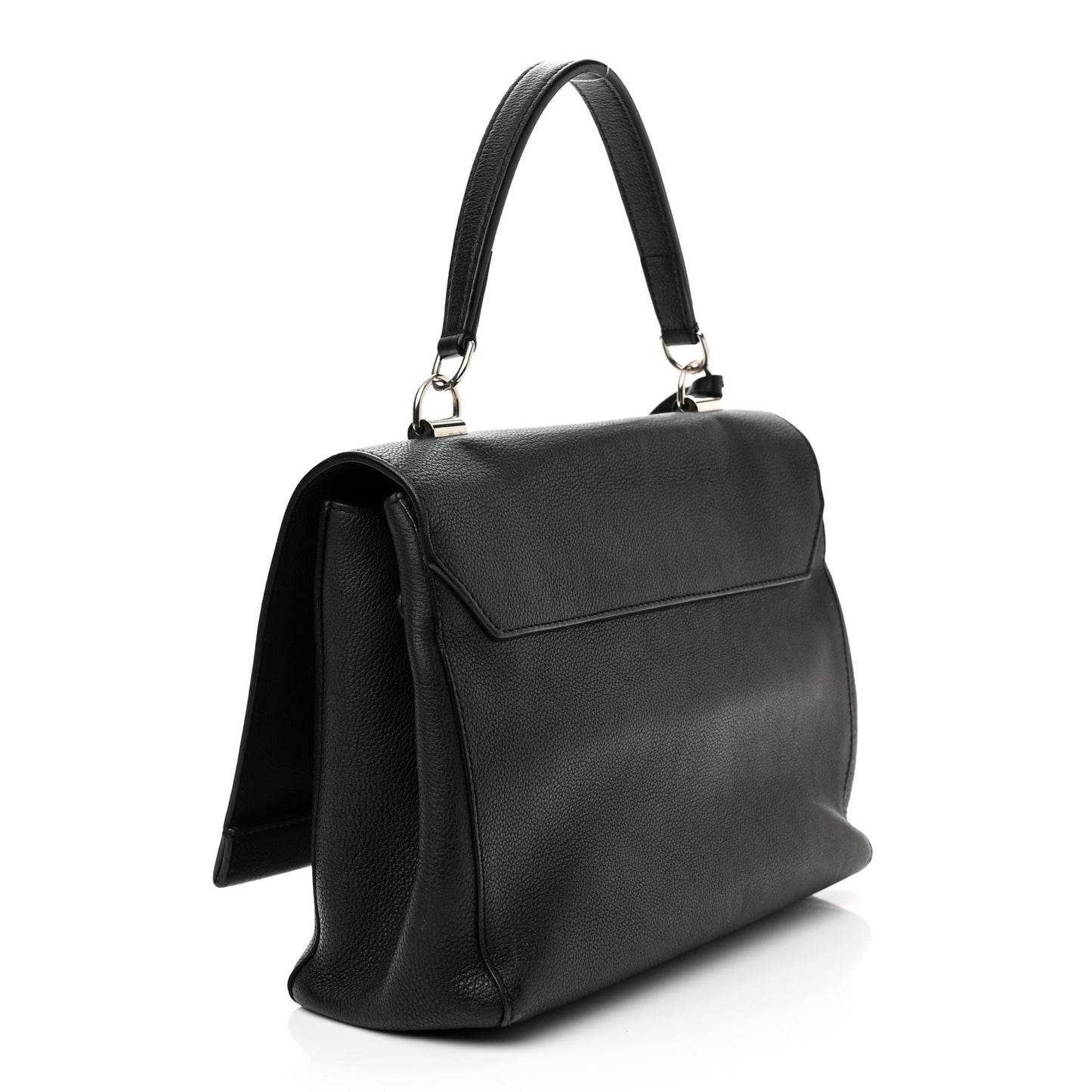 Soft Calfskin Lockme II Top Handle Black