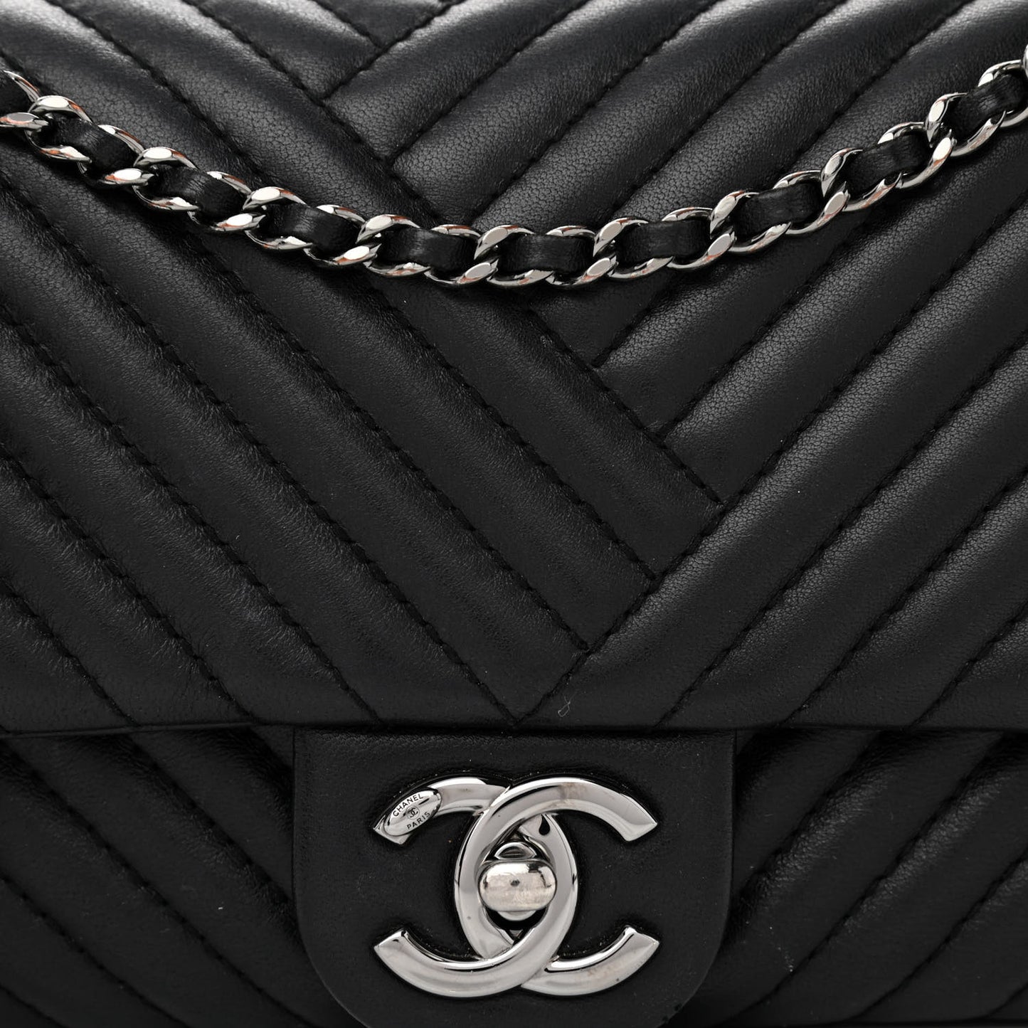 Lambskin Small CC Crossing Flap Black