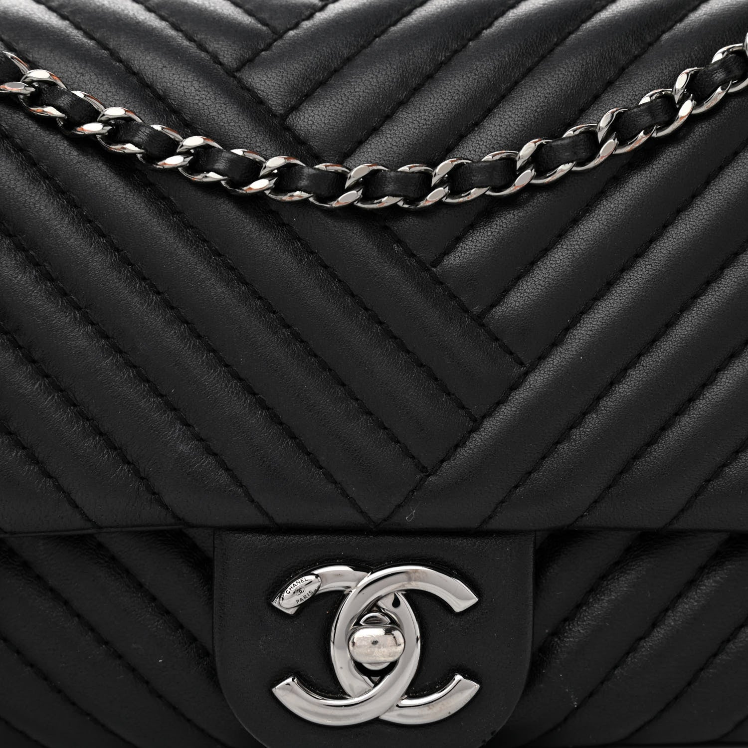 Chanel Lambskin Small CC Crossing Flap Black 8 of 11