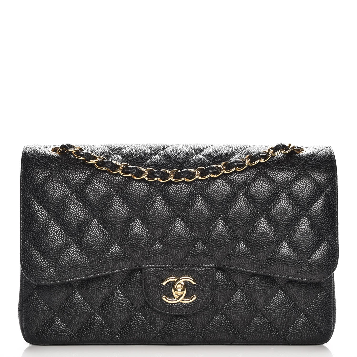 Chanel Caviar Quilted Jumbo Double Flap Black 1 of 9