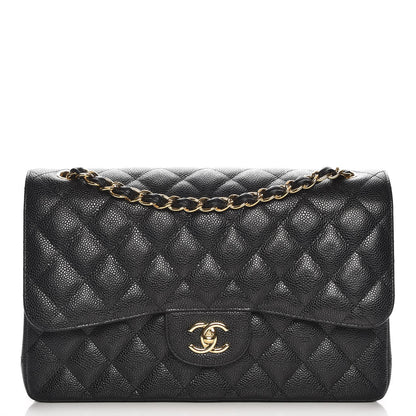 Chanel Caviar Quilted Jumbo Double Flap Black 1 of 9