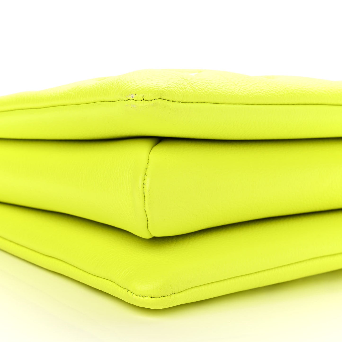 Calfskin Embossed Monogram LV Match Coussin PM Fluorescent Yellow