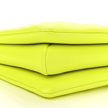 Louis Vuitton Calfskin Embossed Monogram LV Match Coussin PM Fluorescent Yellow 8 of 9