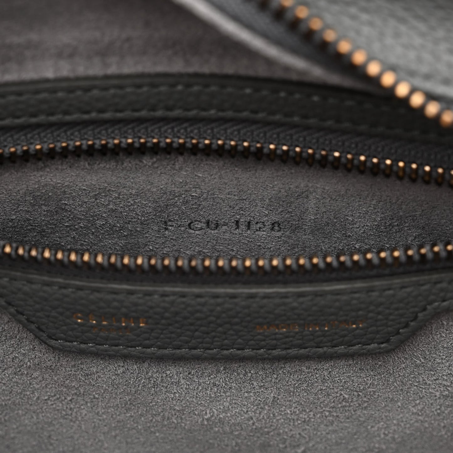 Baby Drummed Calfskin Micro Luggage Kohl