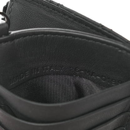 Christian Dior Ultra Matte Lambskin Cannage Small Lady Dior Zip Card Holder Black 6 of 8