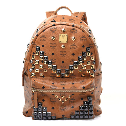 MCM Visetos Studded Medium Stark M Backpack Cognac 2 of 18
