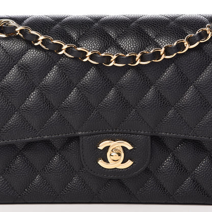 Chanel Caviar Quilted Medium Double Flap Black 8 of 11