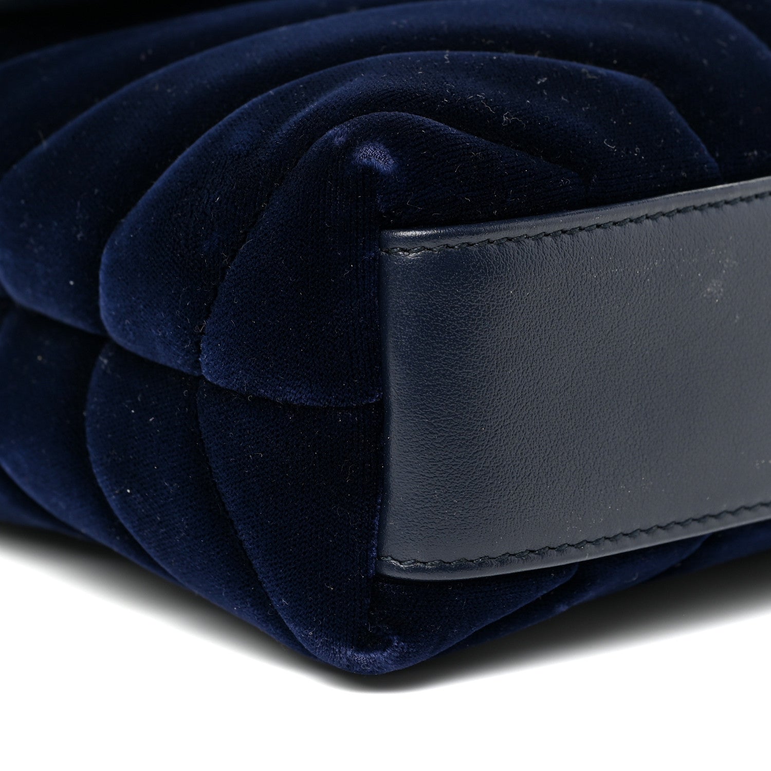 Saint Laurent Velvet Y Quilted Monogram Toy Loulou Crossbody Bag Navy 11 of 31