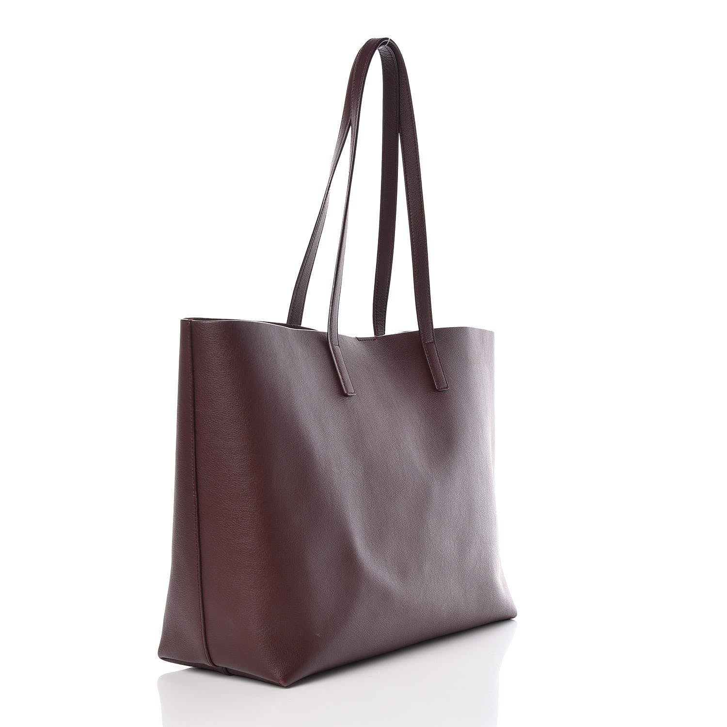 Saint Laurent Calfskin Large Shopping Tote Bordeaux 4 of 13