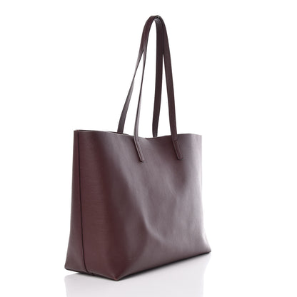 Saint Laurent Calfskin Large Shopping Tote Bordeaux 4 of 13