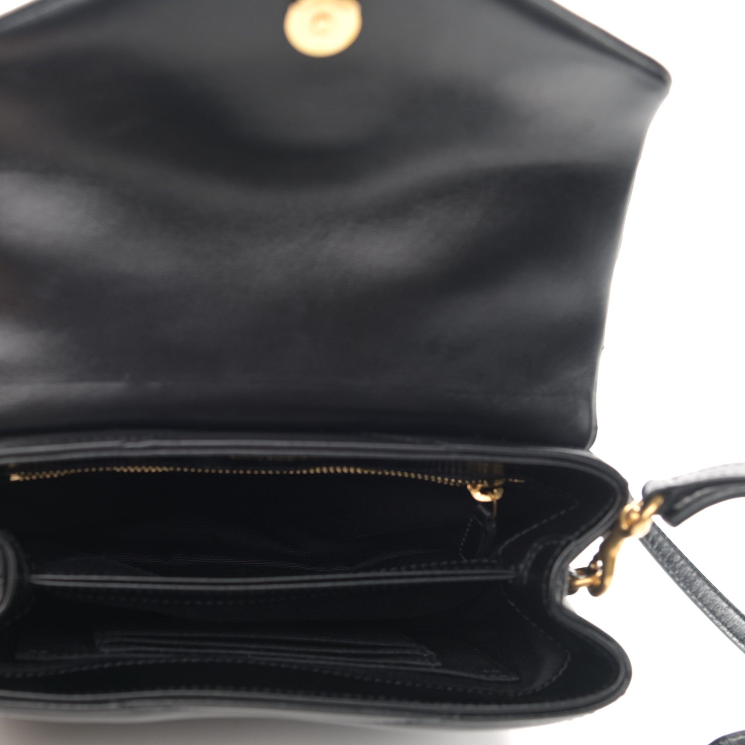 Saint Laurent Calfskin Y Quilted Monogram Toy Loulou Crossbody Bag Black 5 of 14