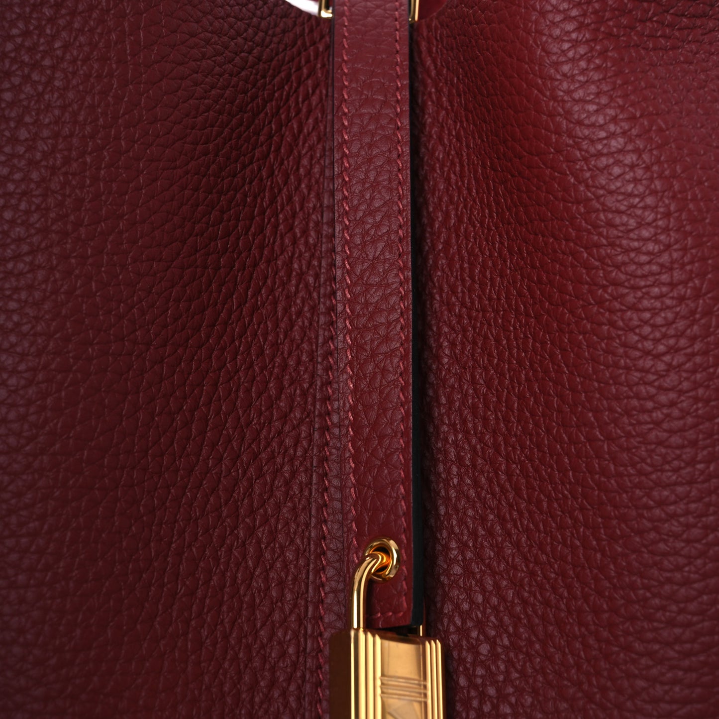 Taurillon Clemence Picotin Lock 22 MM Rouge H