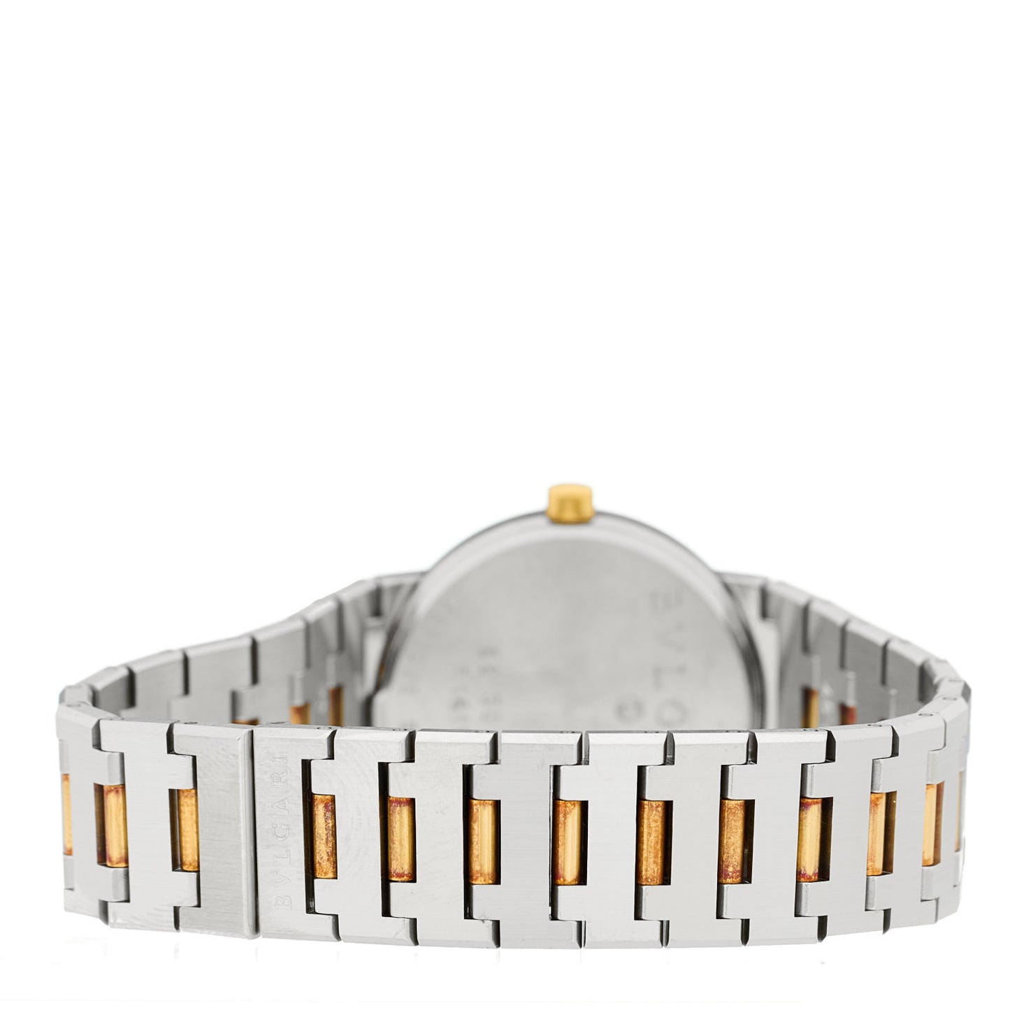 Stainless Steel 18K Yellow Gold 30mm Quartz Watch Black