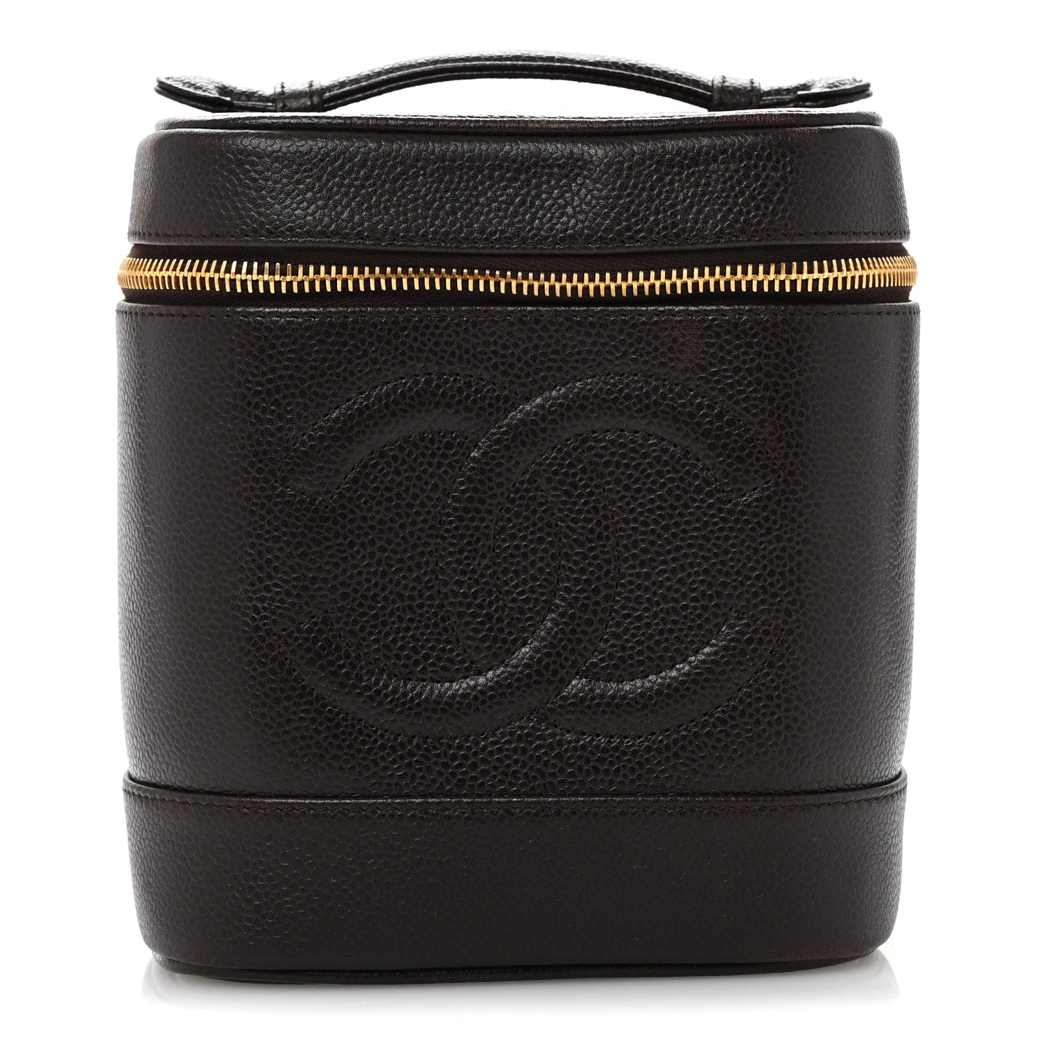 Chanel Caviar Vanity Cosmetic Case Brown 1 of 11
