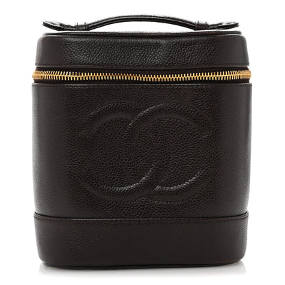 Chanel Caviar Vanity Cosmetic Case Brown 1 of 11