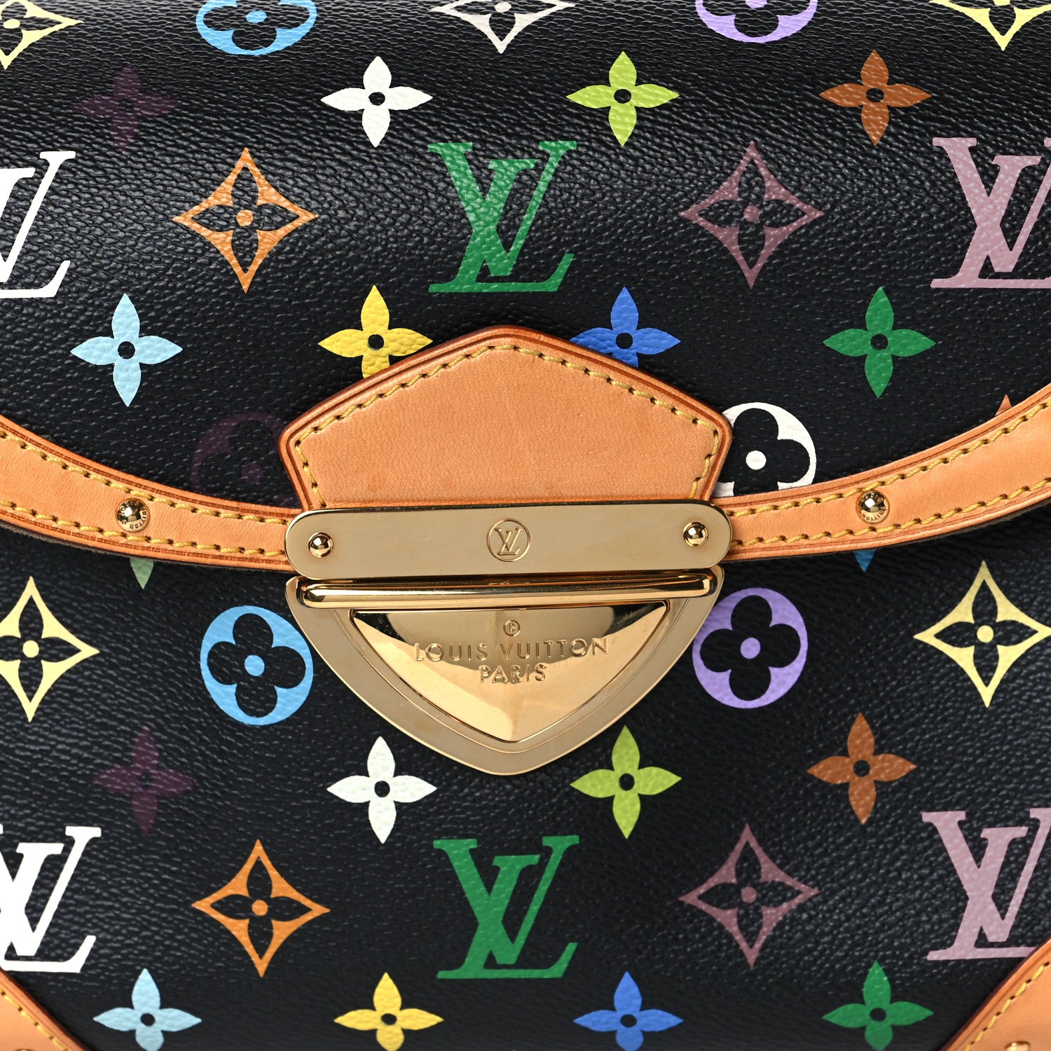 Louis Vuitton Monogram Multicolor Beverly MM Black 7 of 10