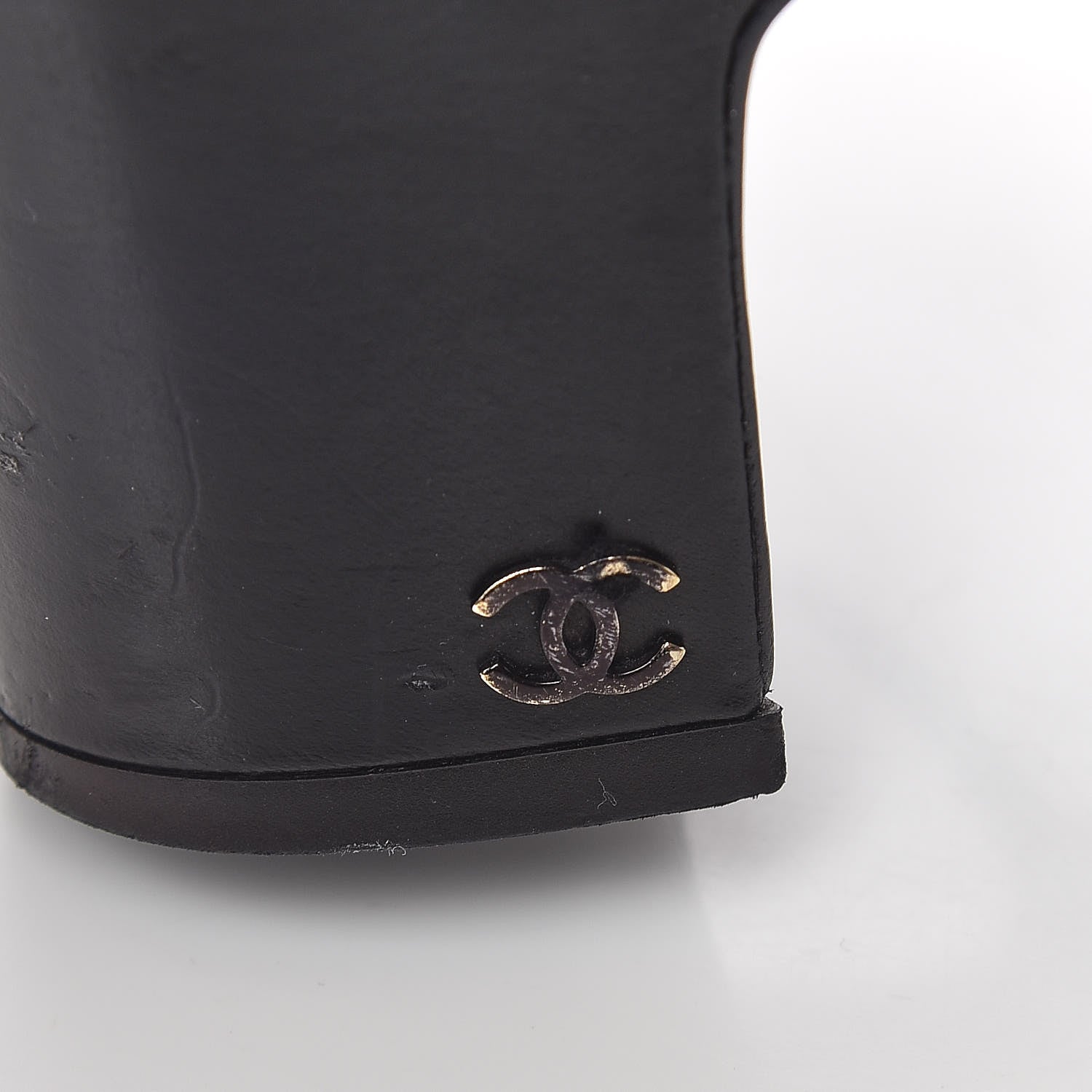 Chanel Calfskin Cap Toe CC Slingback Pumps 41.5 Black 24 of 25