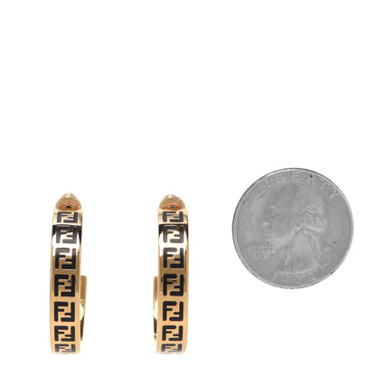 Fendi FF Hoop Earrings Gold 2 of 5