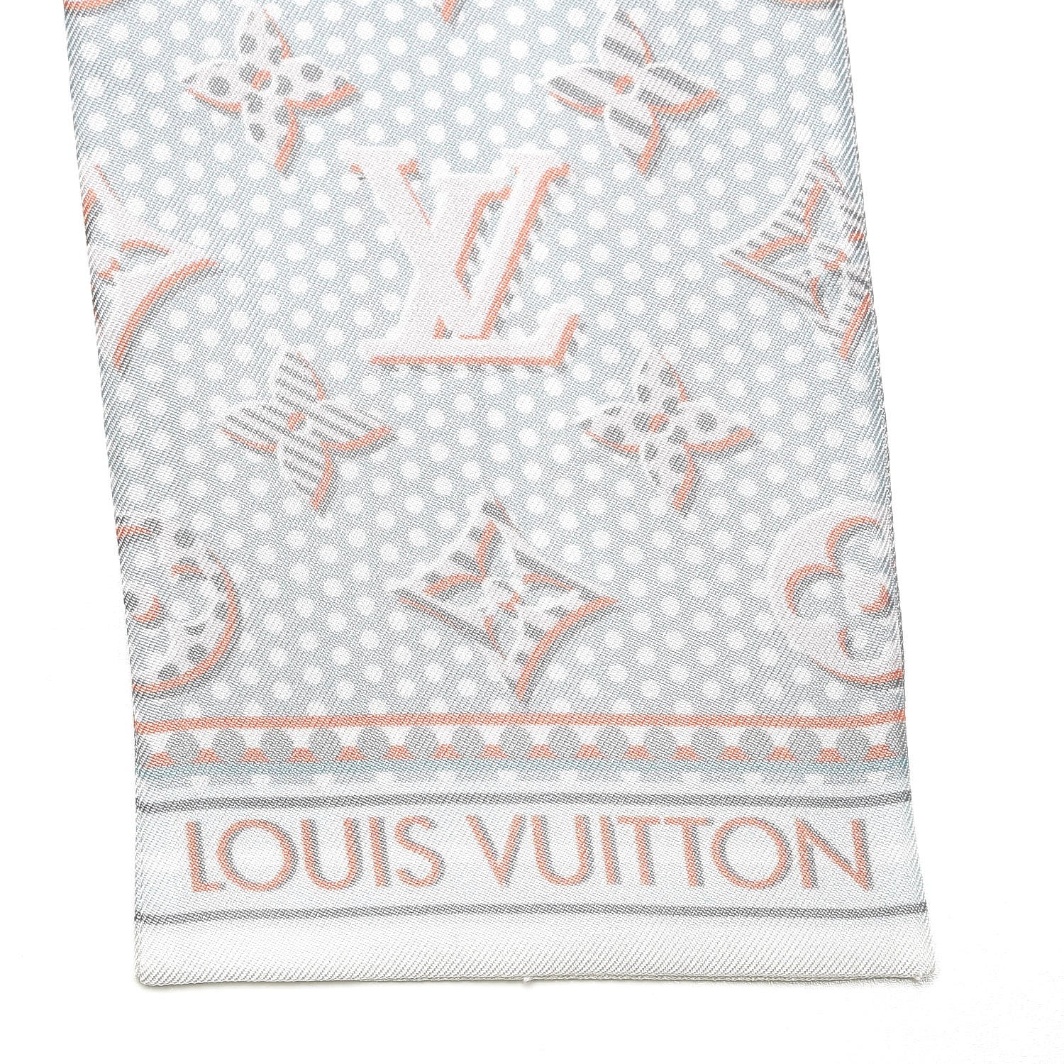 Louis Vuitton Silk Monodots Bandeau Light Blue 4 of 6