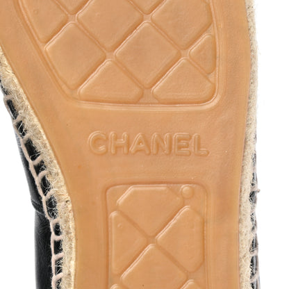 Chanel Lambskin CC Espadrilles 35 Black 7 of 10