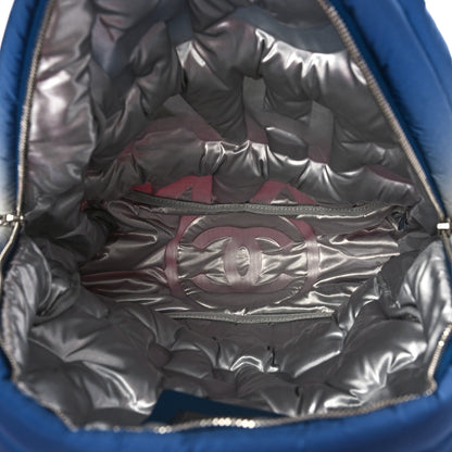 Chanel Nylon Embossed Small Doudoune Backpack Pink Blue White 5 of 9