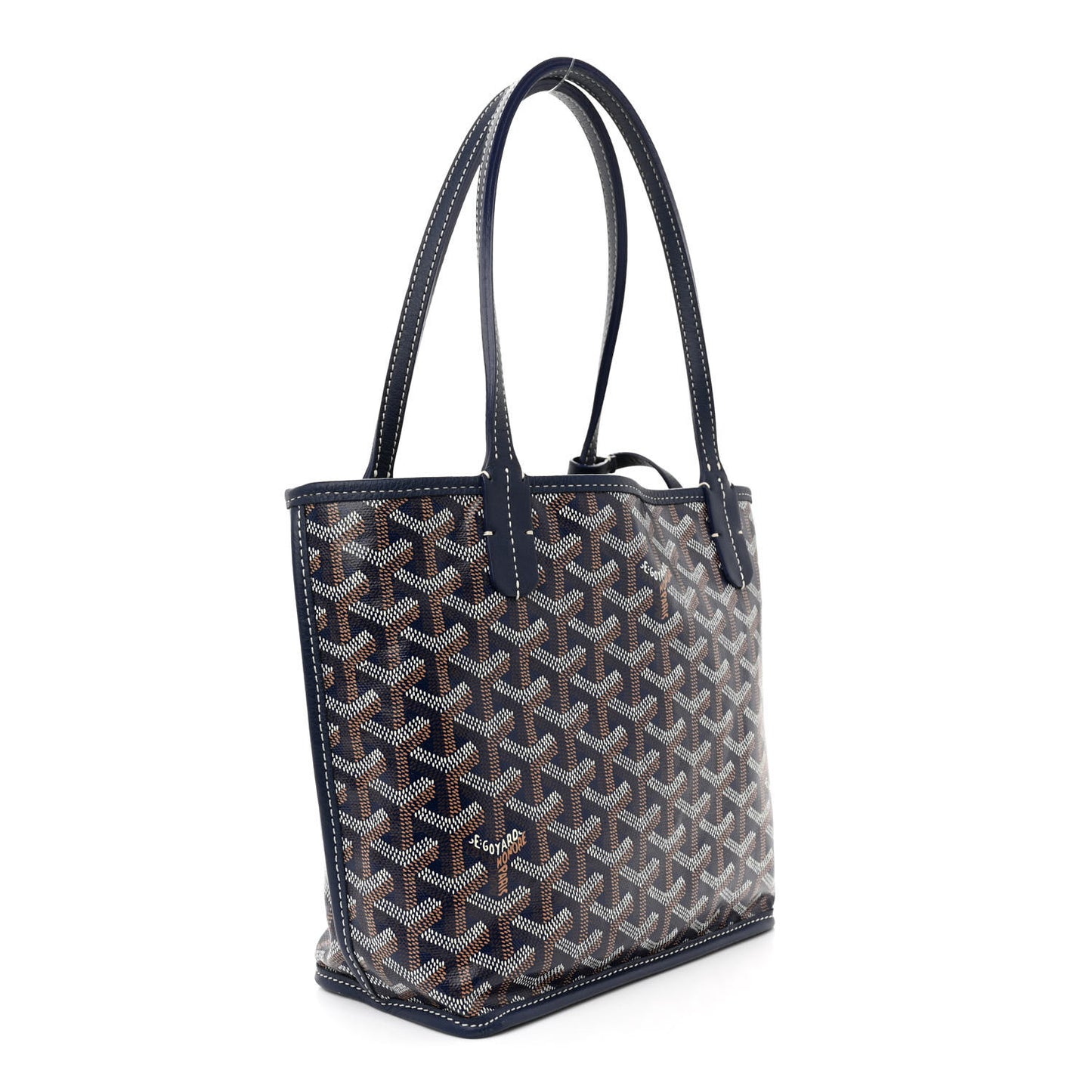 Goyardine Reversible Mini Anjou Navy