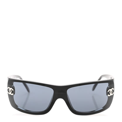 Chanel Acetate Shield Sunglasses 5088-B Black 2 of 8