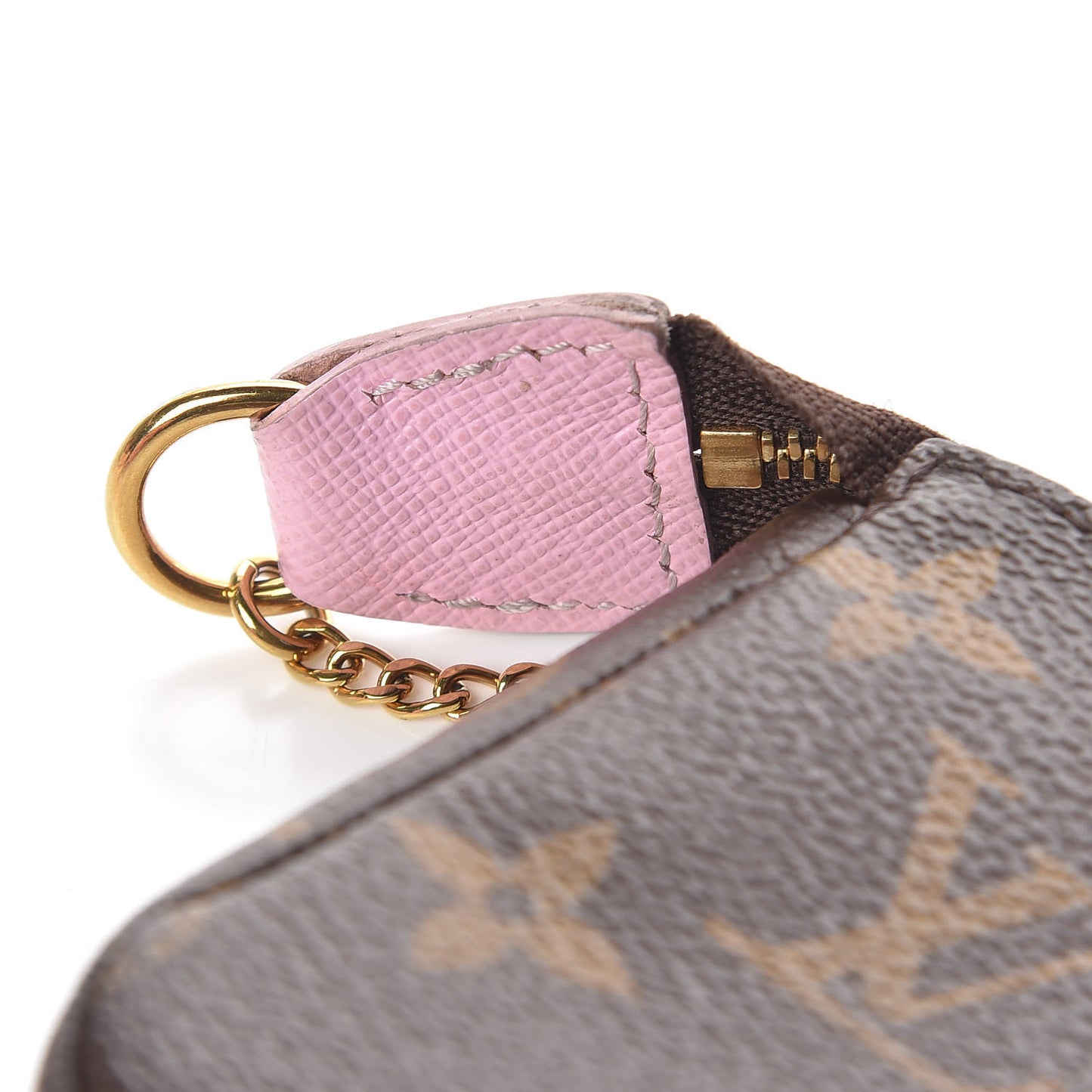 Monogram 2016 Christmas Animation Mini Pochette Accessories Rose Ballerine