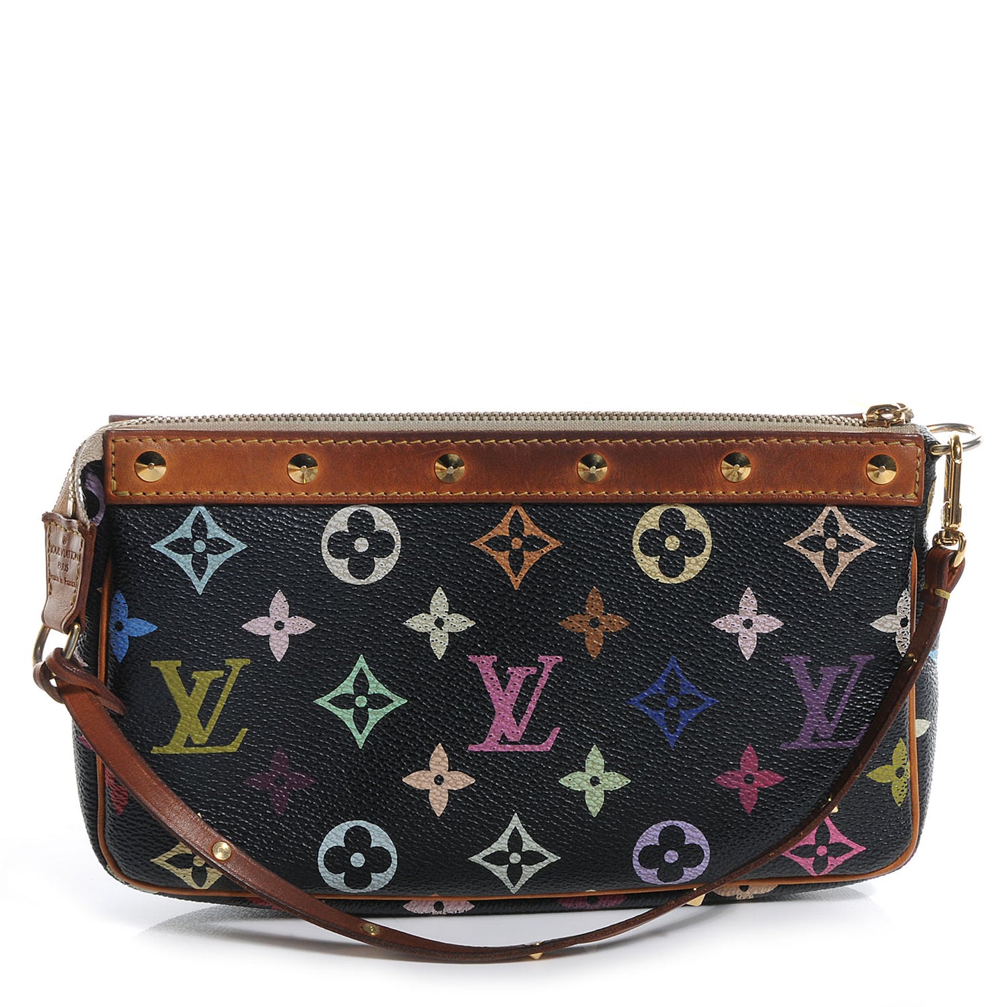 Monogram Multicolor Pochette Accessories Black