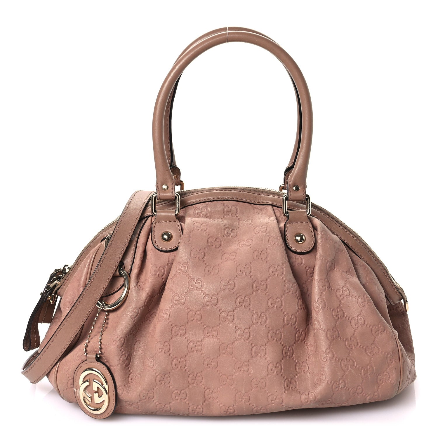 Gucci Guccissima Medium Sukey Boston Winter Rose 1 of 15