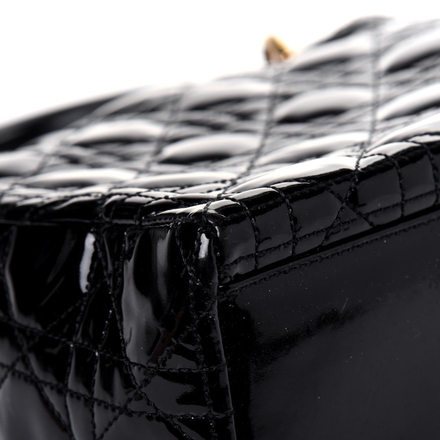 Patent Cannage Medium Lady Dior Black