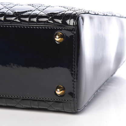 Christian Dior Patent Cannage Large Lady Dior Black 10 of 10