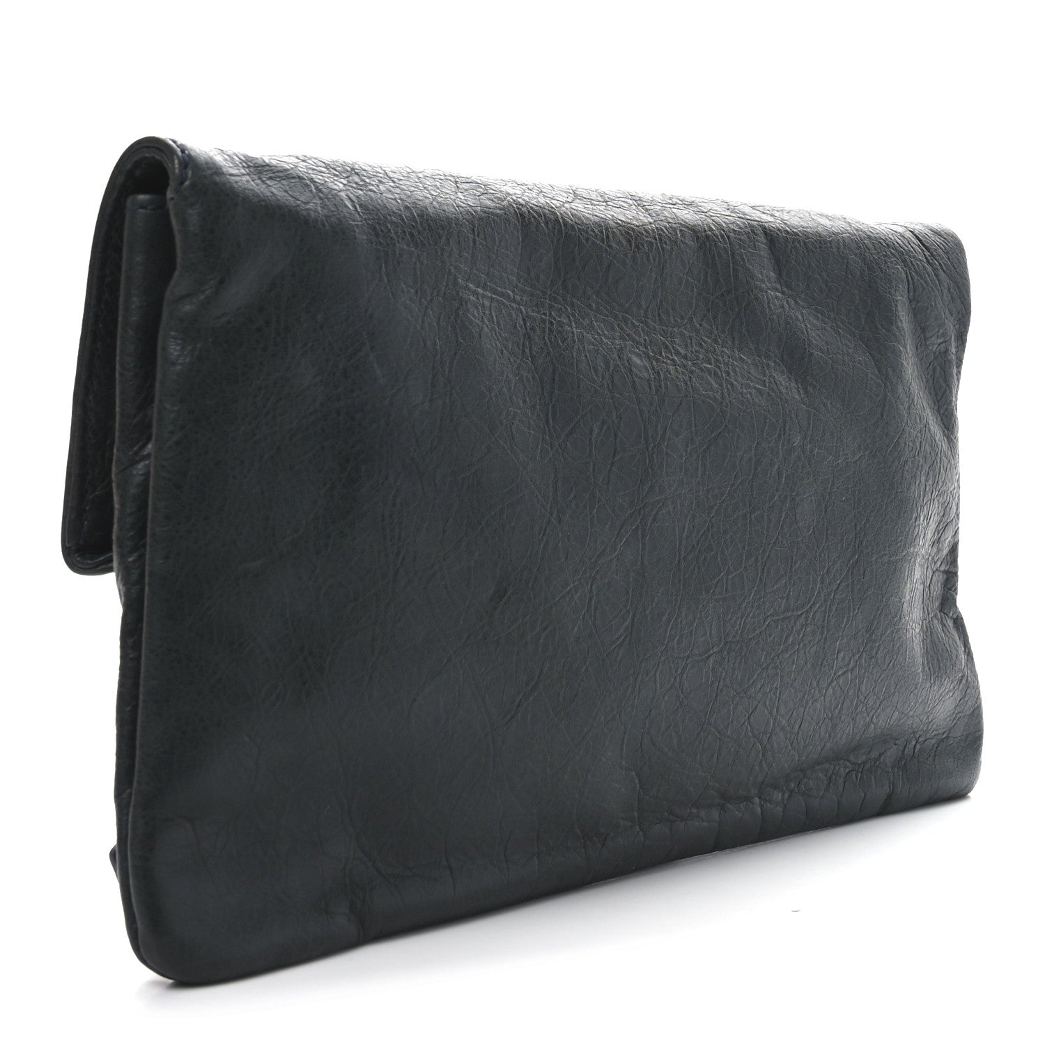 Balenciaga Agneau Giant 21 Silver Hardware Envelope Clutch Anthracite 4 of 11