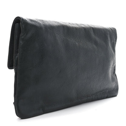 Balenciaga Agneau Giant 21 Silver Hardware Envelope Clutch Anthracite 4 of 11