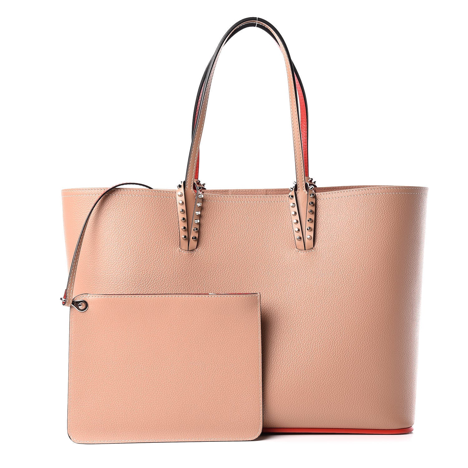 Christian Louboutin Calfskin Spikes East West Cabata Tote Nude 1 of 11