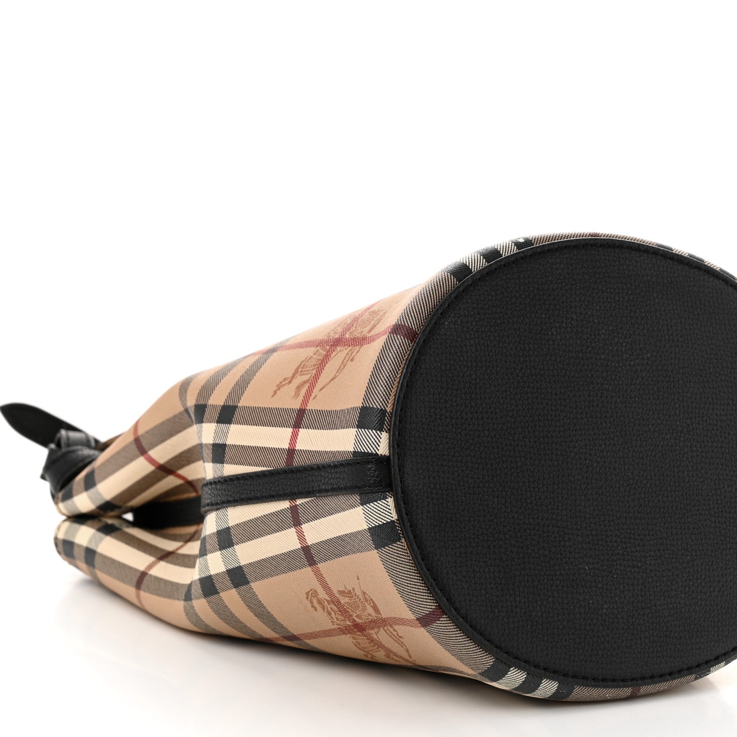 Burberry Haymarket Check Colours Small Lorne Bucket Crossbody Black 7 of 11