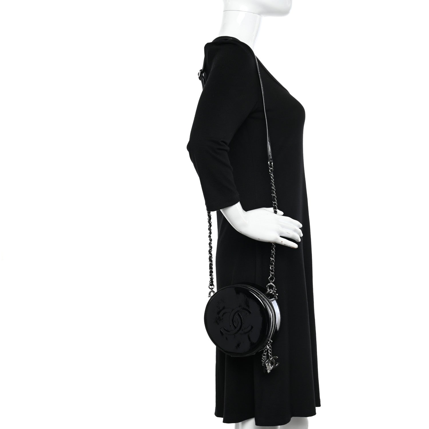 Chanel Patent Round As Earth Evening Bag Black 2 of 10