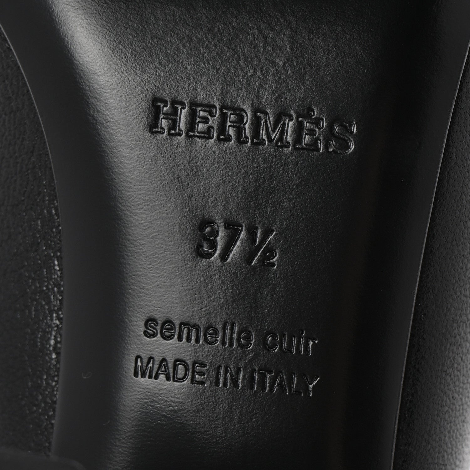 Hermes Goatskin Womens Gisele 60 Mules 37.5 Black 7 of 11