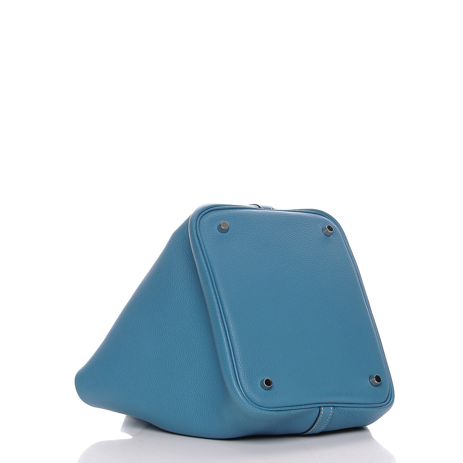 Hermes Taurillon Clemence Picotin 22 MM Blue Jean 4 of 9