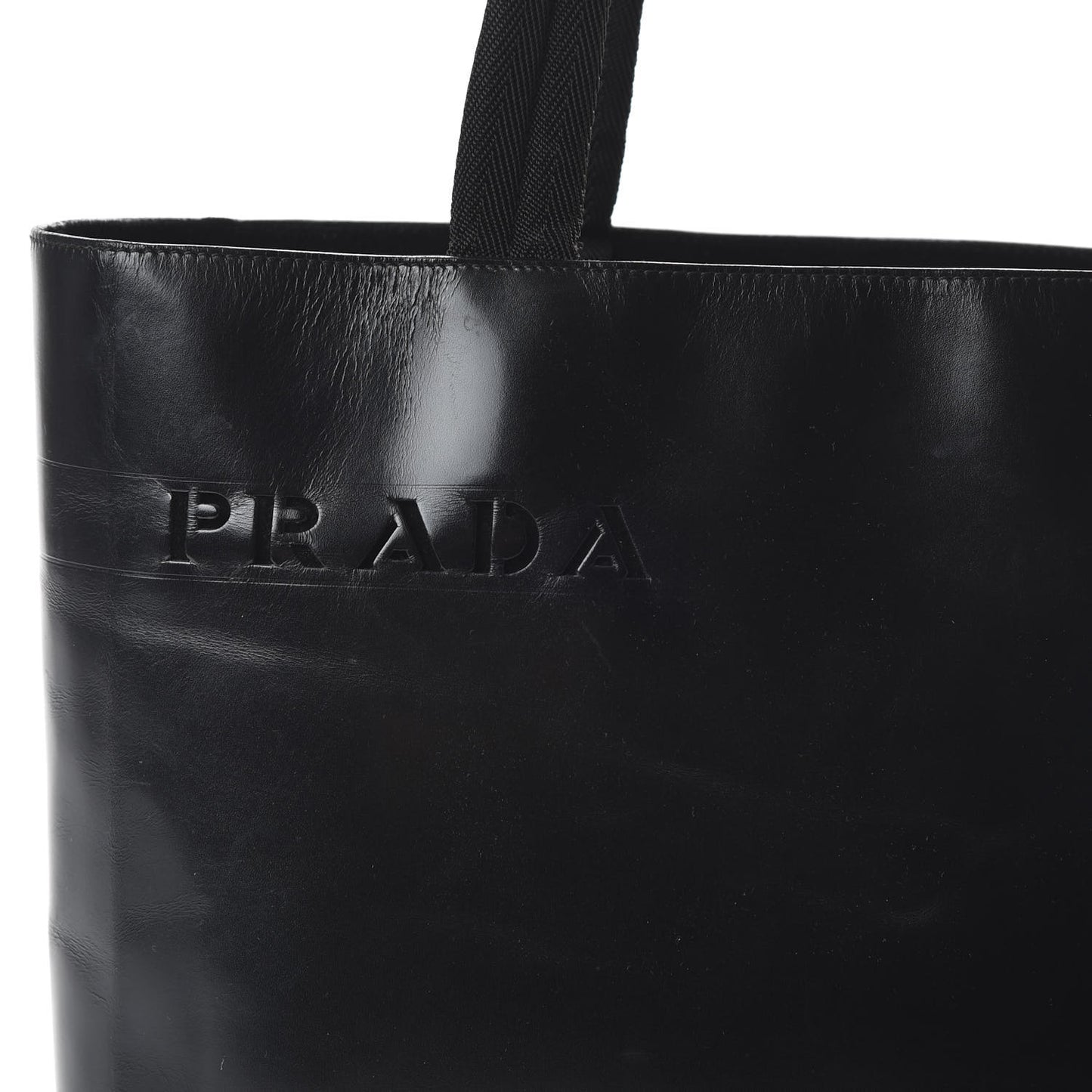 Vitello Lux Logo Tote Black