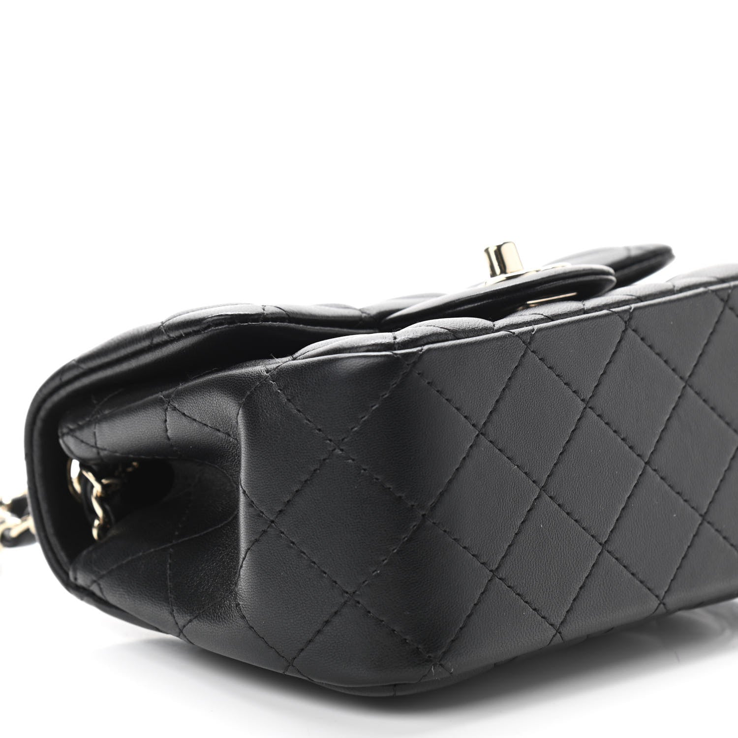 Chanel Lambskin Quilted Mini Square Flap Black 9 of 11