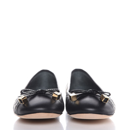 Louis Vuitton Calfskin Embossed Monogram Debbie Ballerina Flats 38.5 Black 2 of 11