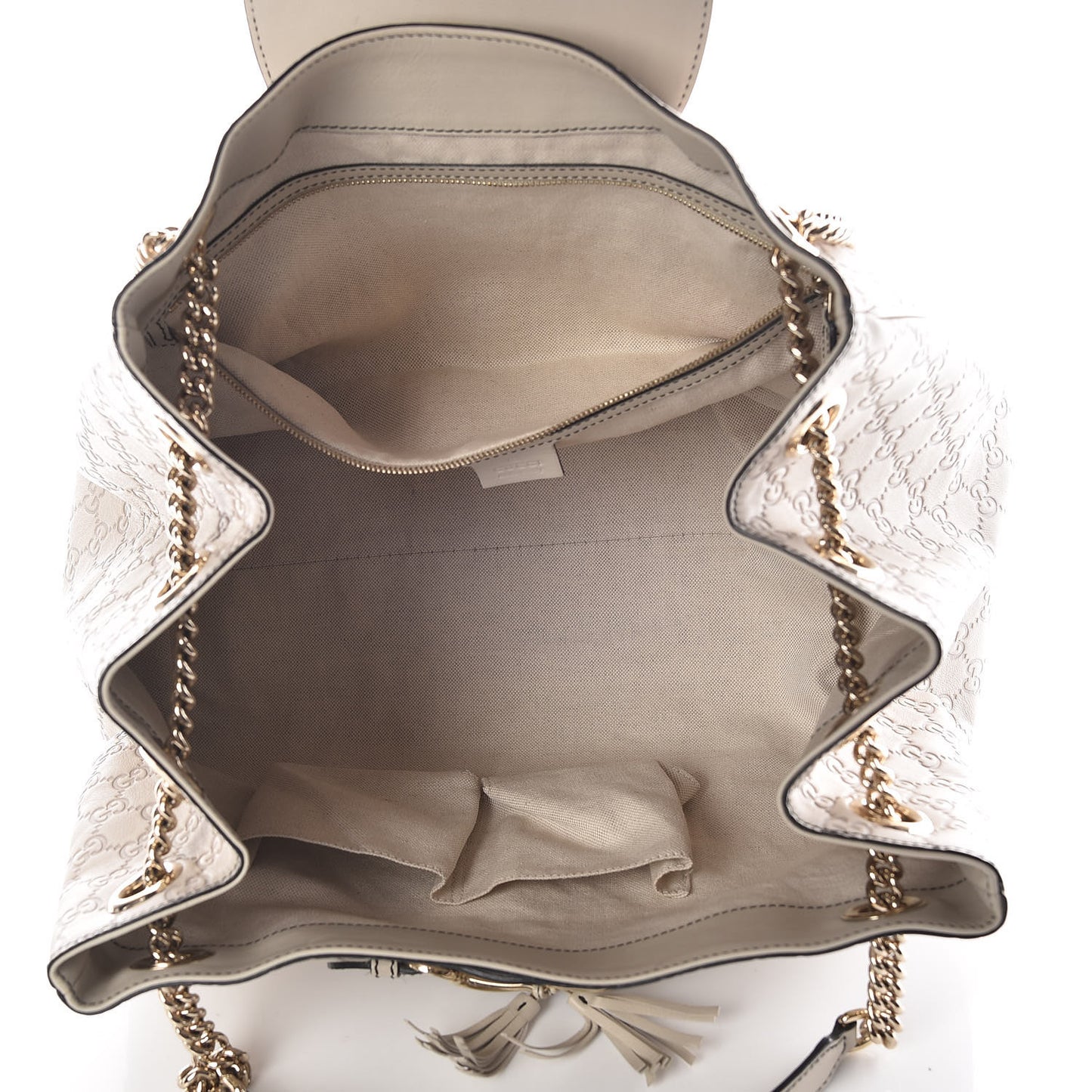 Guccissima Signature Medium Emily Shoulder Bag Mystic White