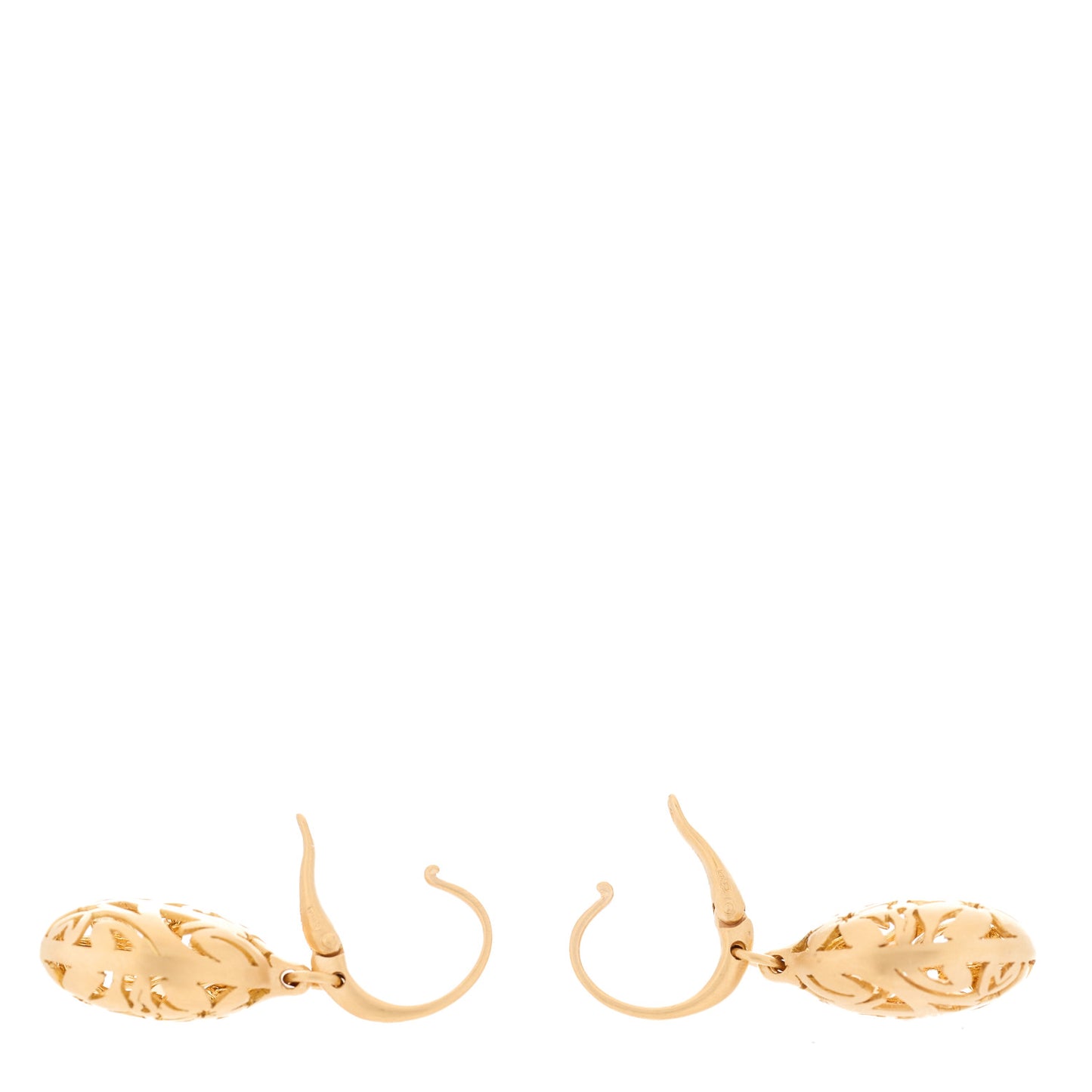18K Rose Gold Arabesque Floral Drop Earrings