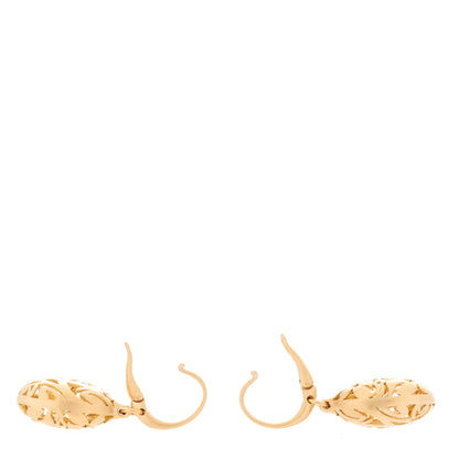 Pomellato 18K Rose Gold Arabesque Floral Drop Earrings 3 of 5